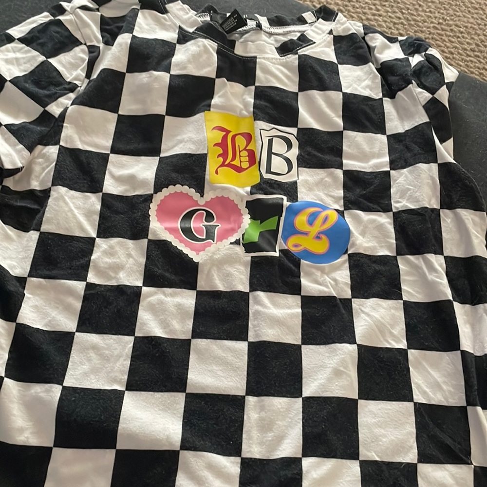 Checkered Bbgirl crop top
